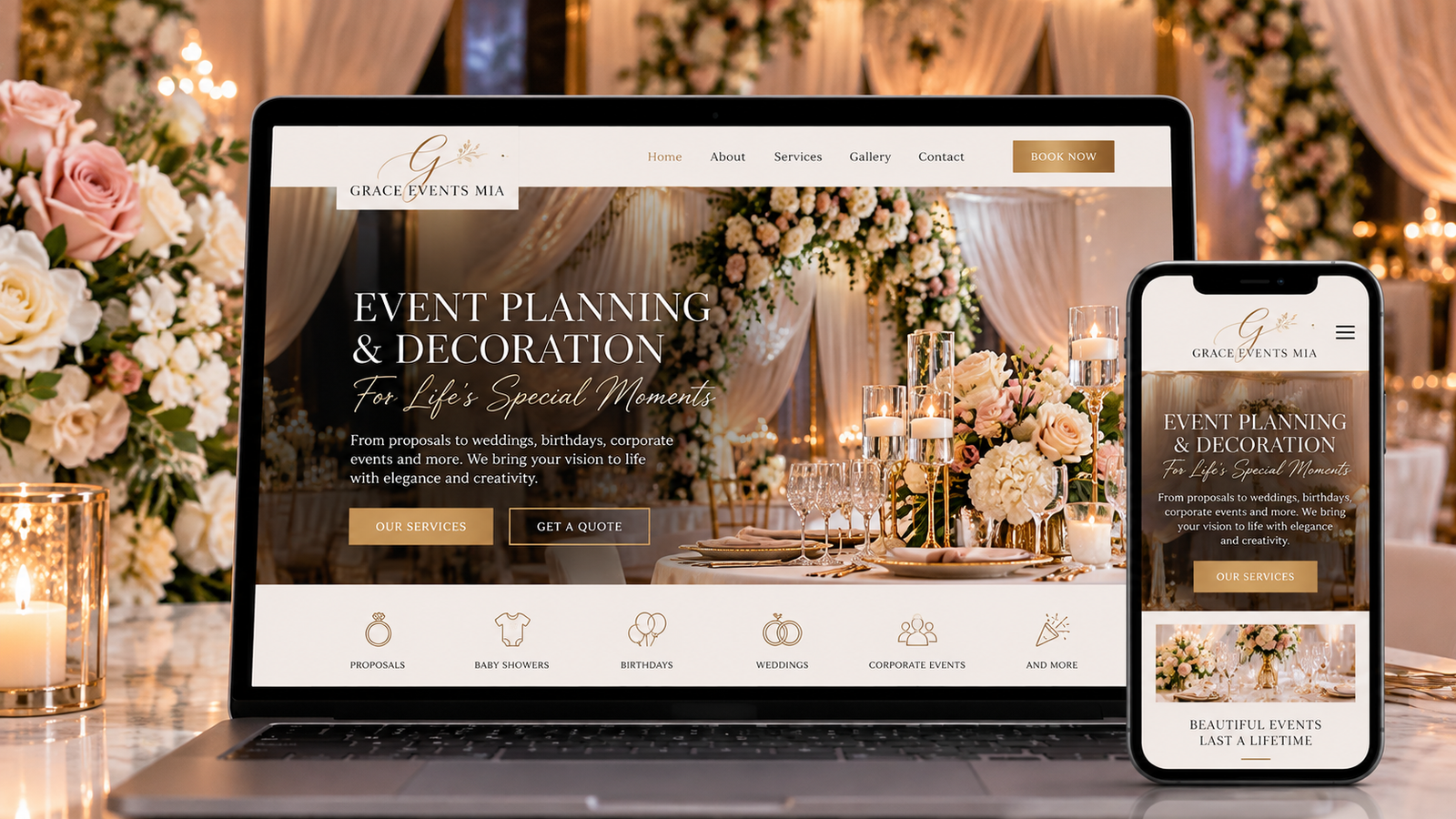 Illustration of professional website design